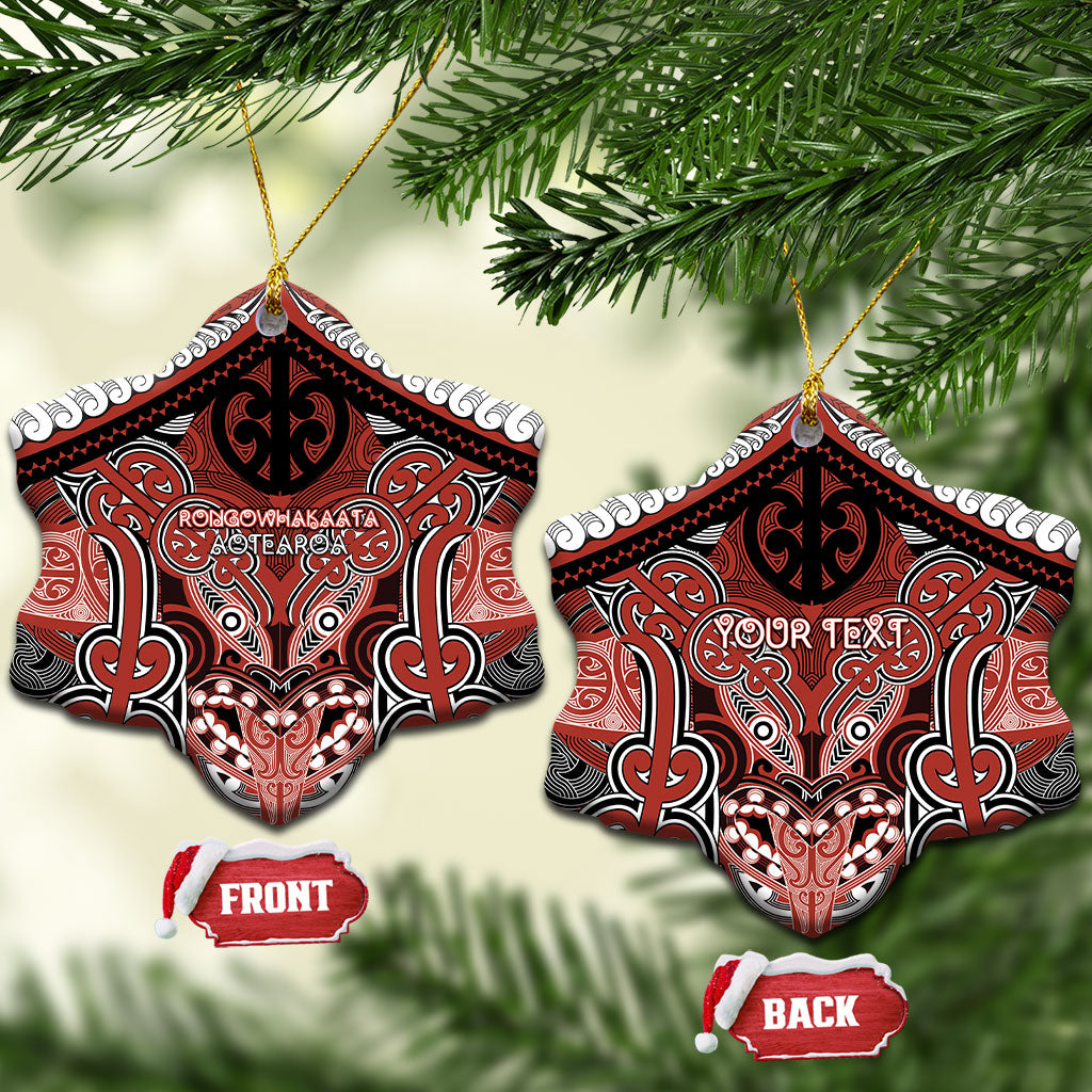 Aotearoa Iwi Rongowhakaata Personalised Ceramic Ornament Maori Kowhaiwhai Pattern