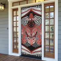 Aotearoa Iwi Rongowhakaata Personalised Door Cover Maori Kowhaiwhai Pattern