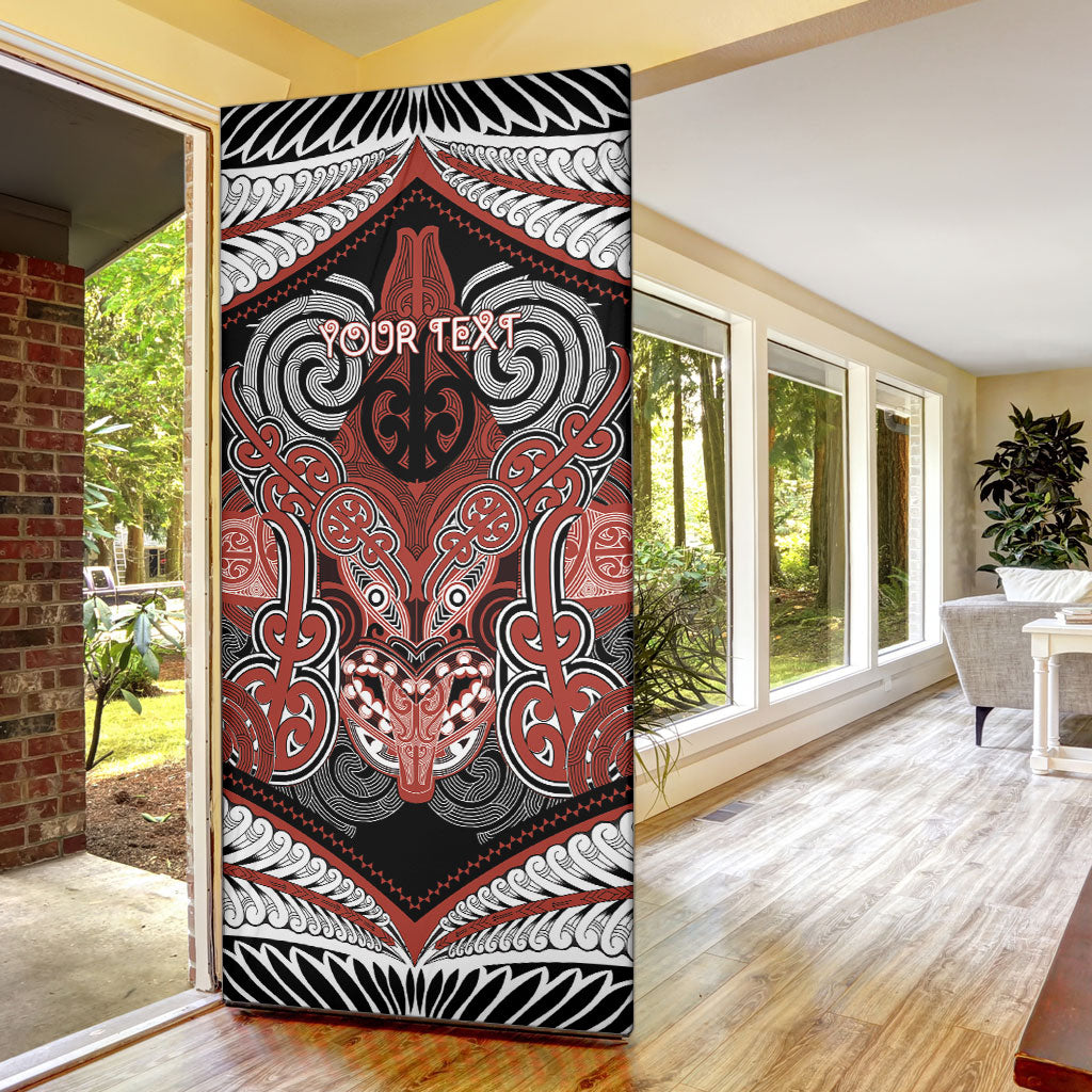 Aotearoa Iwi Rongowhakaata Personalised Door Cover Maori Kowhaiwhai Pattern