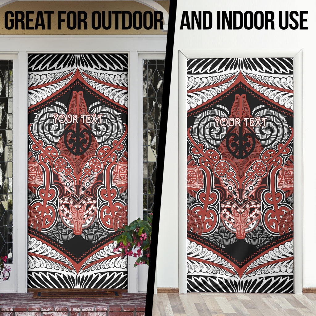 Aotearoa Iwi Rongowhakaata Personalised Door Cover Maori Kowhaiwhai Pattern