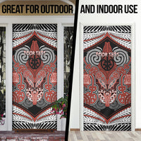 Aotearoa Iwi Rongowhakaata Personalised Door Cover Maori Kowhaiwhai Pattern