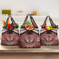 Aotearoa Iwi Rongowhakaata Grocery Bag Maori Kowhaiwhai Pattern
