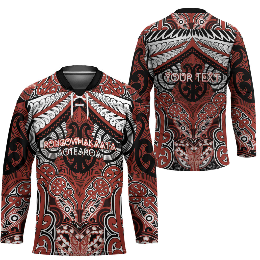 Aotearoa Iwi Rongowhakaata Personalised Hockey Jersey Maori Kowhaiwhai Pattern