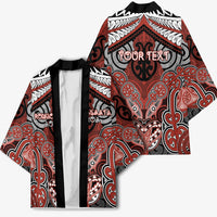 Aotearoa Iwi Rongowhakaata Personalised Kimono Maori Kowhaiwhai Pattern