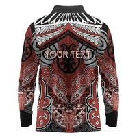 Aotearoa Iwi Rongowhakaata Personalised Long Sleeve Polo Shirt Maori Kowhaiwhai Pattern