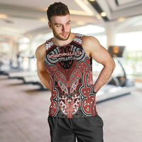 Aotearoa Iwi Rongowhakaata Personalised Men Tank Top Maori Kowhaiwhai Pattern