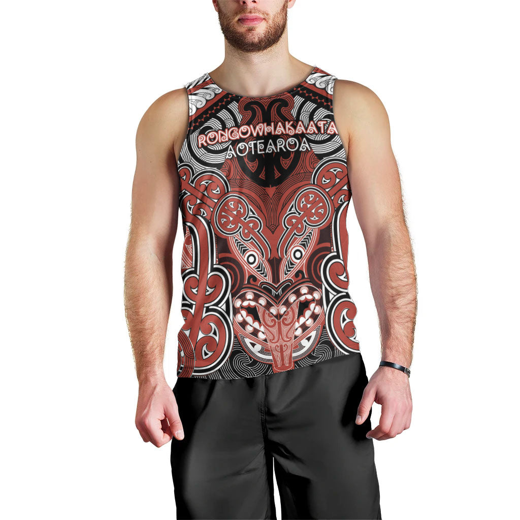 Aotearoa Iwi Rongowhakaata Personalised Men Tank Top Maori Kowhaiwhai Pattern