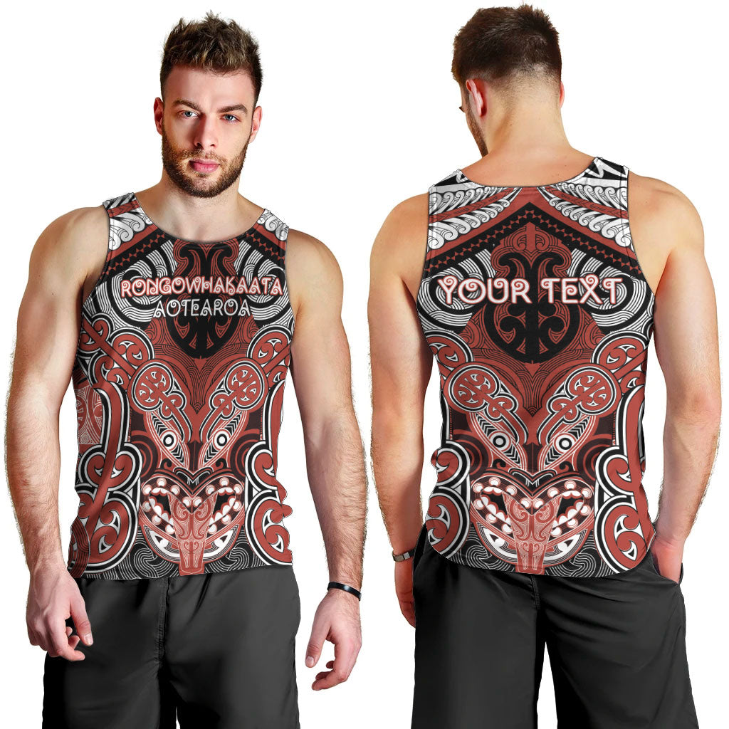 Aotearoa Iwi Rongowhakaata Personalised Men Tank Top Maori Kowhaiwhai Pattern