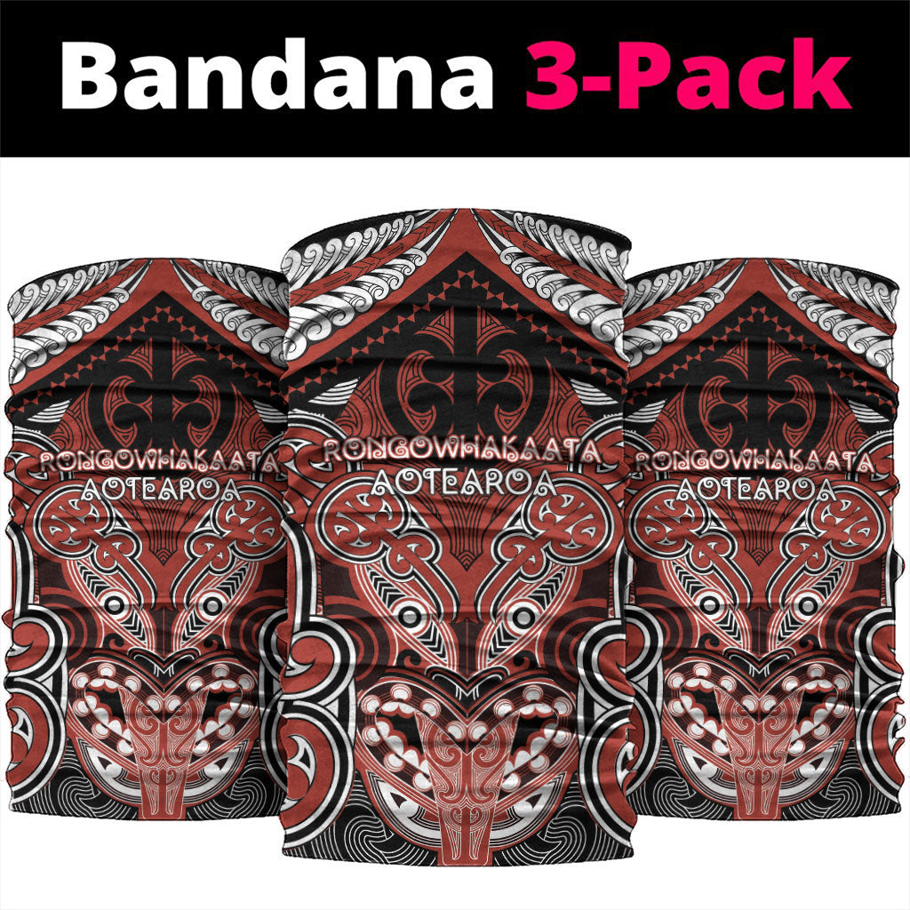 Aotearoa Iwi Rongowhakaata Neck Gaiter Maori Kowhaiwhai Pattern