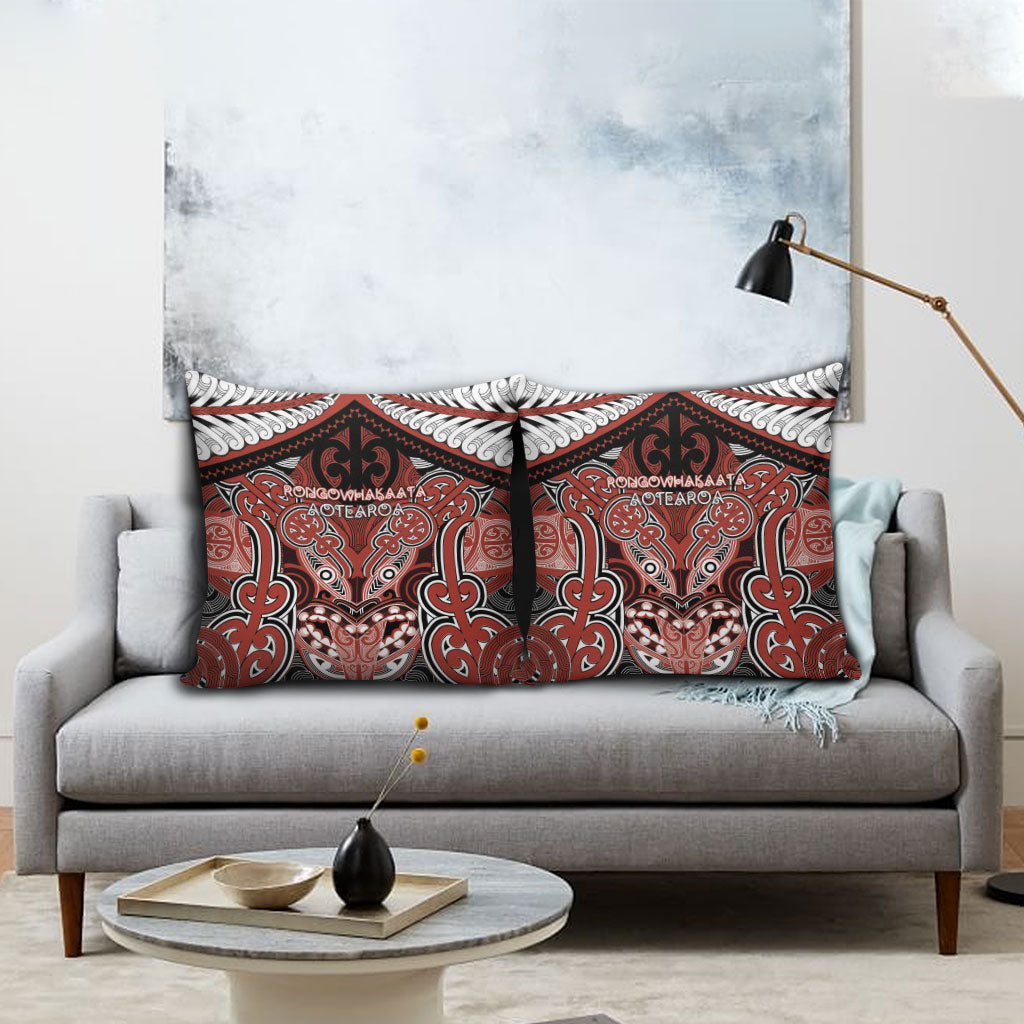 Aotearoa Iwi Rongowhakaata Pillow Cover Maori Kowhaiwhai Pattern