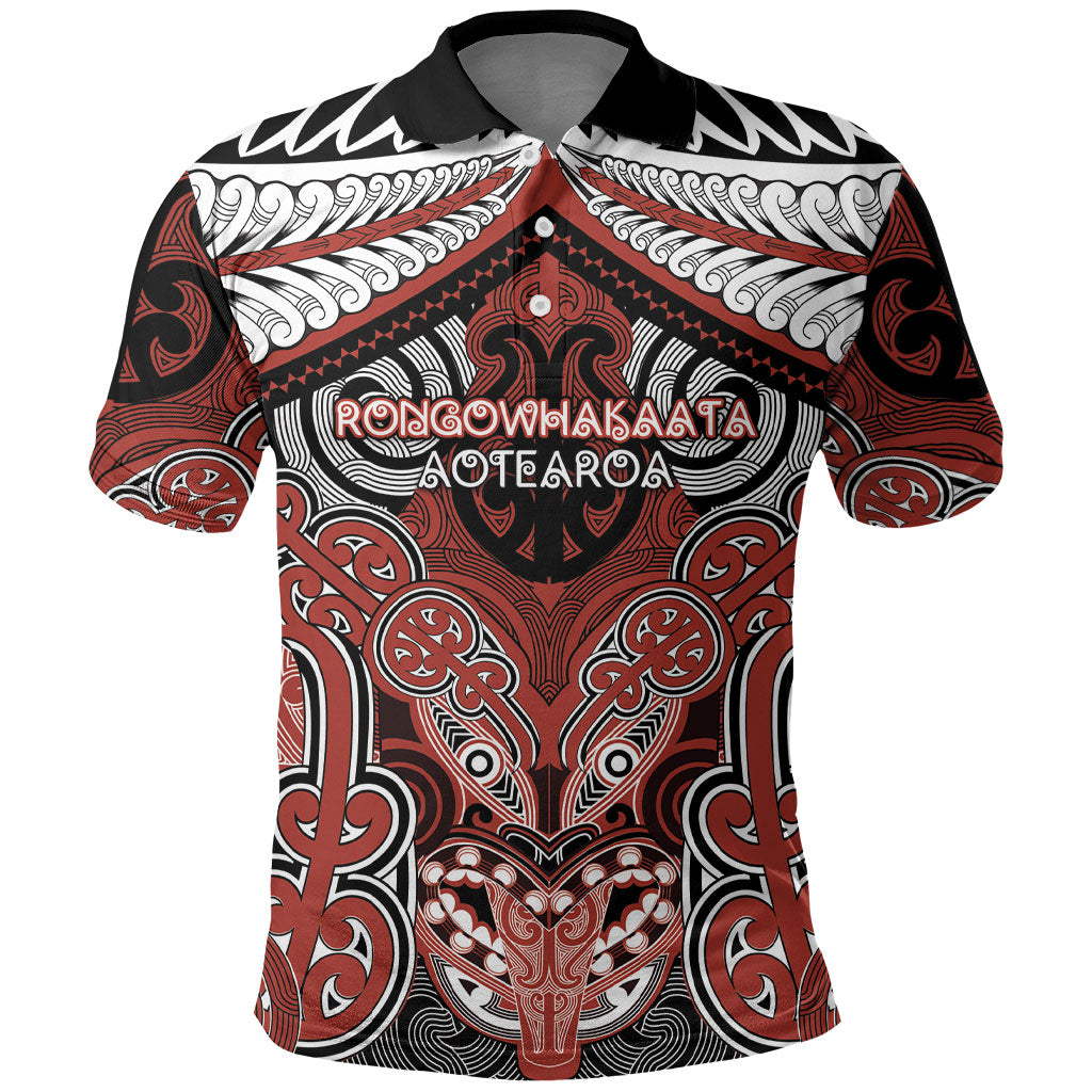 Aotearoa Iwi Rongowhakaata Personalised Polo Shirt Maori Kowhaiwhai Pattern