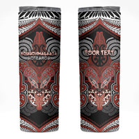 Aotearoa Iwi Rongowhakaata Personalised Skinny Tumbler Maori Kowhaiwhai Pattern