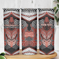 Aotearoa Iwi Rongowhakaata Personalised Skinny Tumbler Maori Kowhaiwhai Pattern