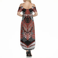 Aotearoa Iwi Rongowhakaata Personalised Summer Maxi Dress Maori Kowhaiwhai Pattern
