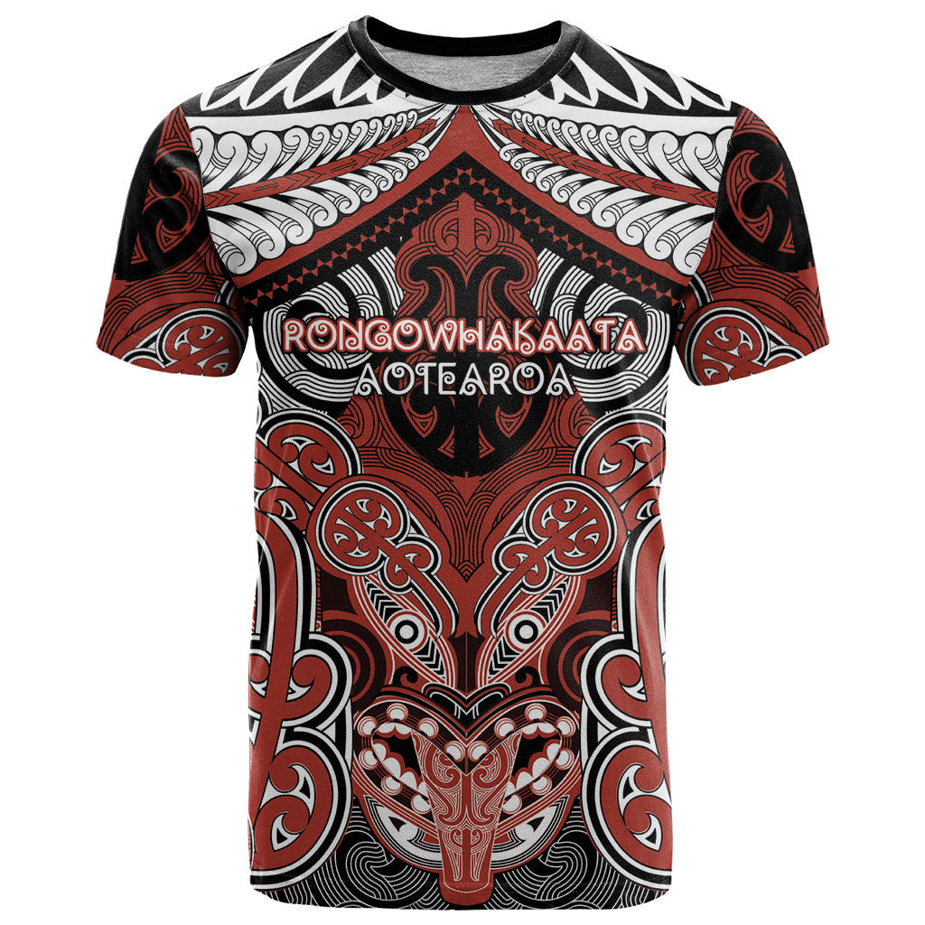 Aotearoa Iwi Rongowhakaata Personalised T Shirt Maori Kowhaiwhai Pattern