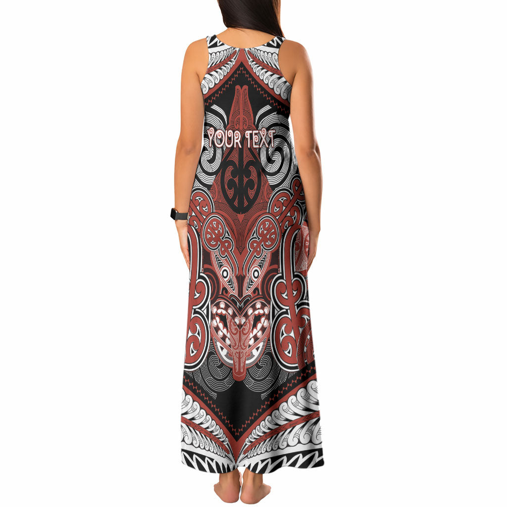 Aotearoa Iwi Rongowhakaata Personalised Tank Maxi Dress Maori Kowhaiwhai Pattern
