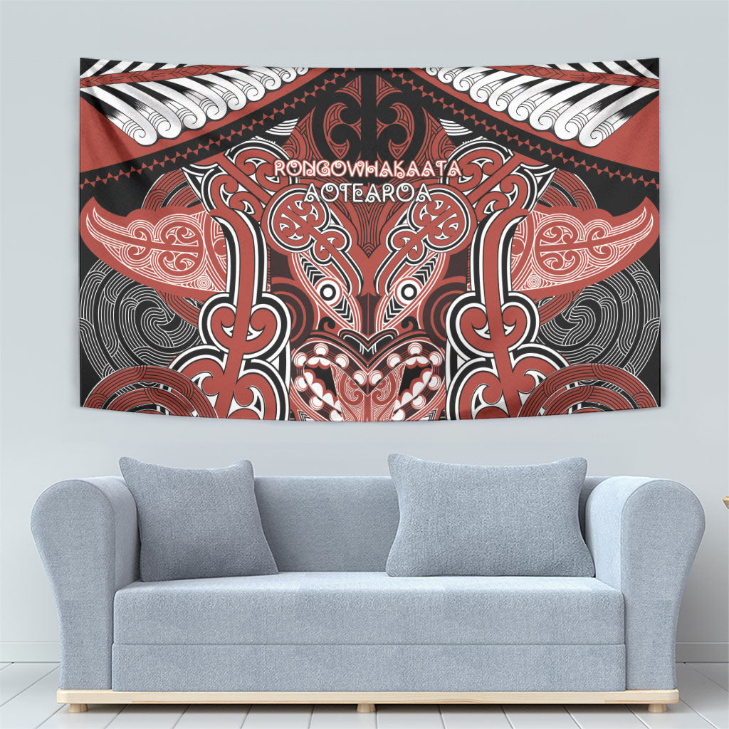 Aotearoa Iwi Rongowhakaata Tapestry Maori Kowhaiwhai Pattern