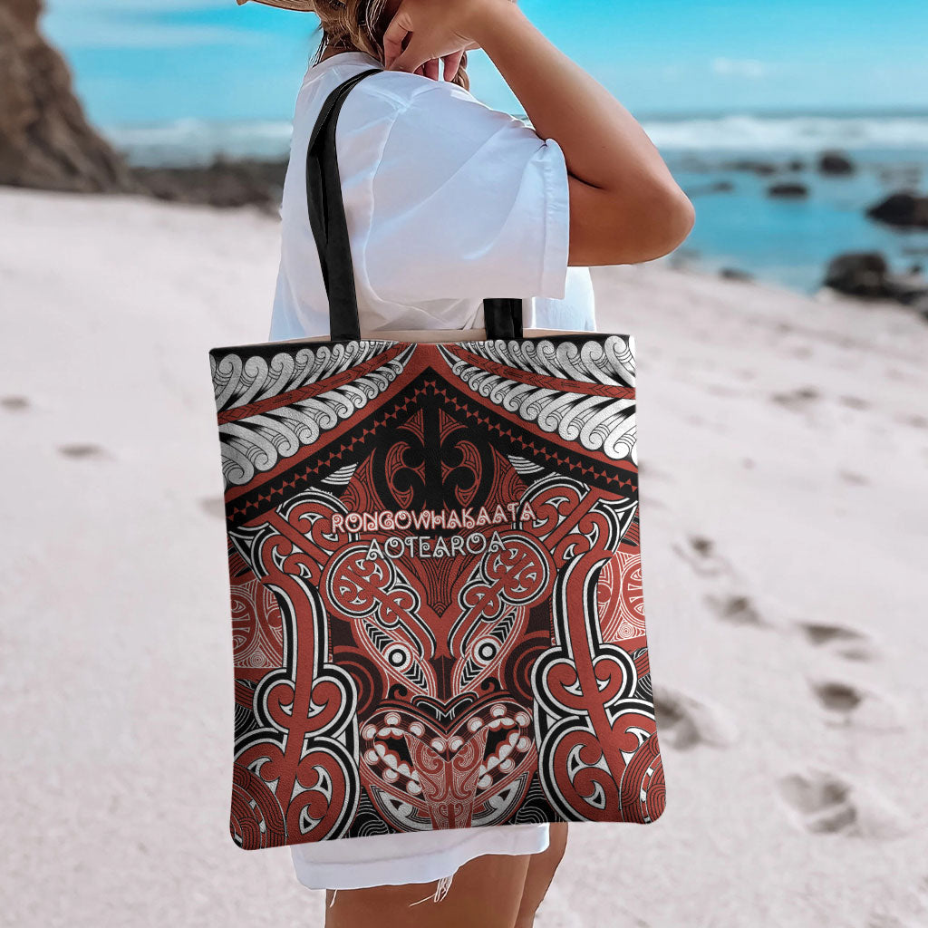 Aotearoa Iwi Rongowhakaata Tote Bag Maori Kowhaiwhai Pattern
