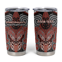 Aotearoa Iwi Rongowhakaata Personalised Tumbler Cup Maori Kowhaiwhai Pattern