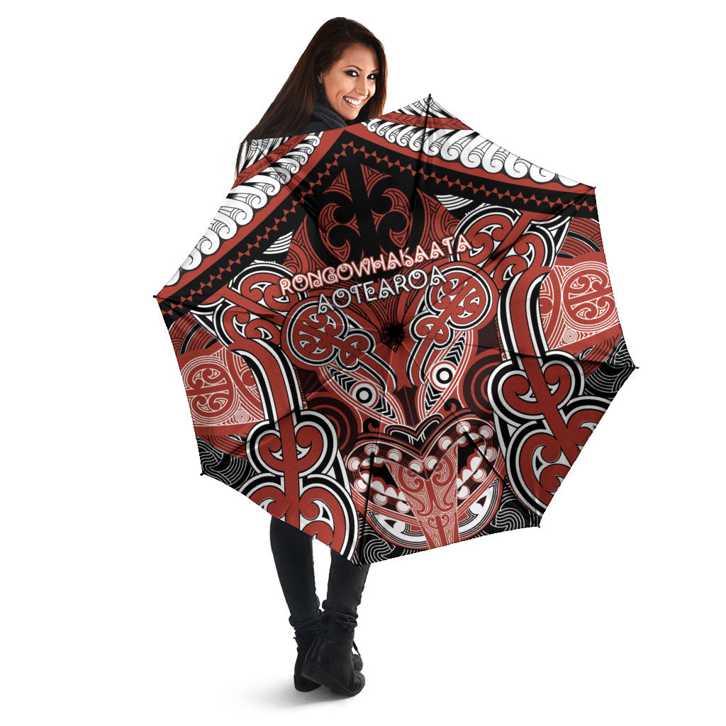 Aotearoa Iwi Rongowhakaata Umbrella Maori Kowhaiwhai Pattern