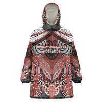Aotearoa Iwi Rongowhakaata Personalised Wearable Blanket Hoodie Maori Kowhaiwhai Pattern