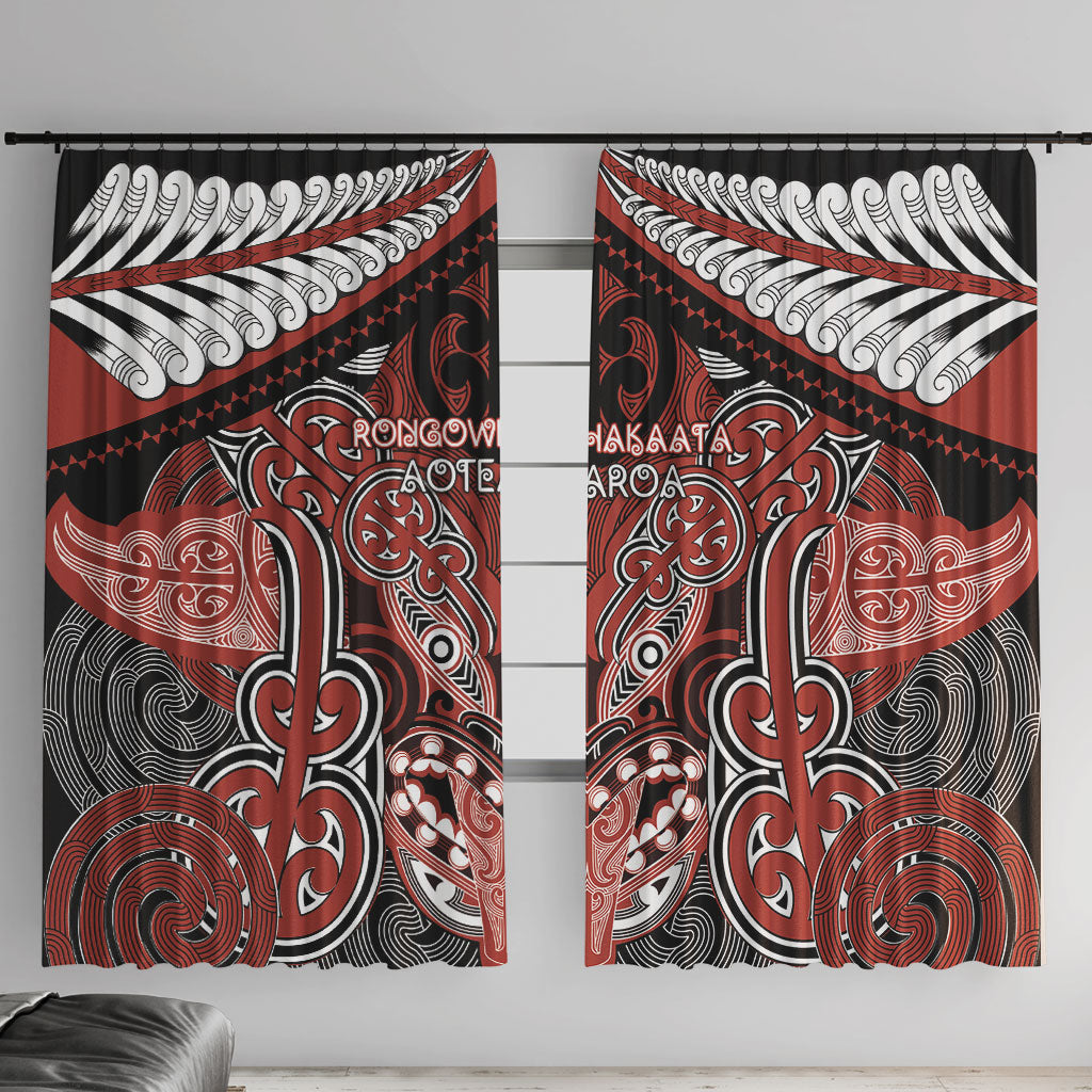 Aotearoa Iwi Rongowhakaata Window Curtain Maori Kowhaiwhai Pattern