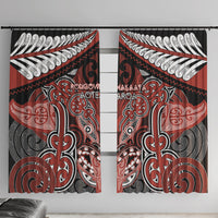 Aotearoa Iwi Rongowhakaata Window Curtain Maori Kowhaiwhai Pattern