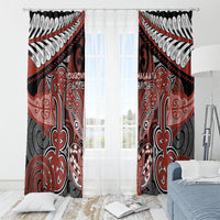 Aotearoa Iwi Rongowhakaata Window Curtain Maori Kowhaiwhai Pattern
