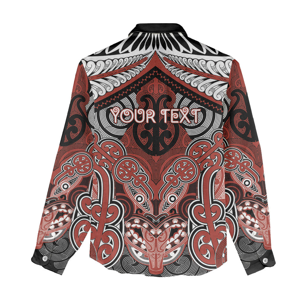 Aotearoa Iwi Rongowhakaata Personalised Women Casual Shirt Maori Kowhaiwhai Pattern