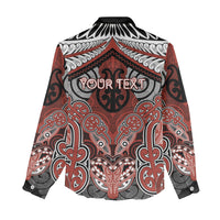 Aotearoa Iwi Rongowhakaata Personalised Women Casual Shirt Maori Kowhaiwhai Pattern