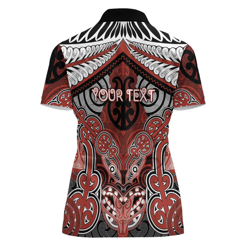 Aotearoa Iwi Rongowhakaata Personalised Women Polo Shirt Maori Kowhaiwhai Pattern