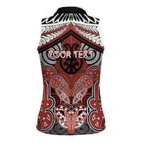 Aotearoa Iwi Rongowhakaata Personalised Women Sleeveless Polo Shirt Maori Kowhaiwhai Pattern