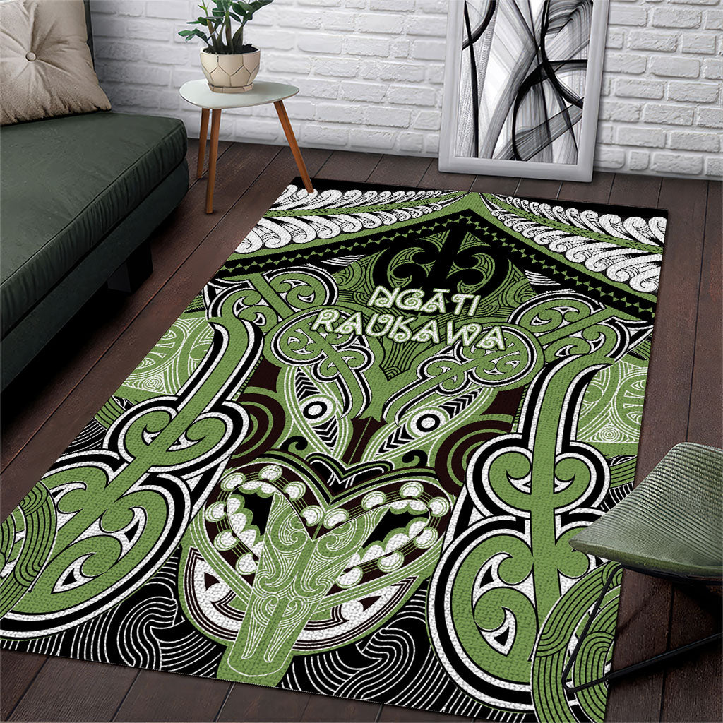 Aotearoa Iwi Ngati Raukawa Area Rug Maori Kowhaiwhai Pattern
