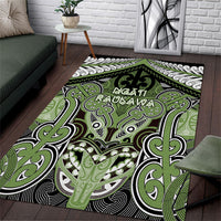 Aotearoa Iwi Ngati Raukawa Area Rug Maori Kowhaiwhai Pattern