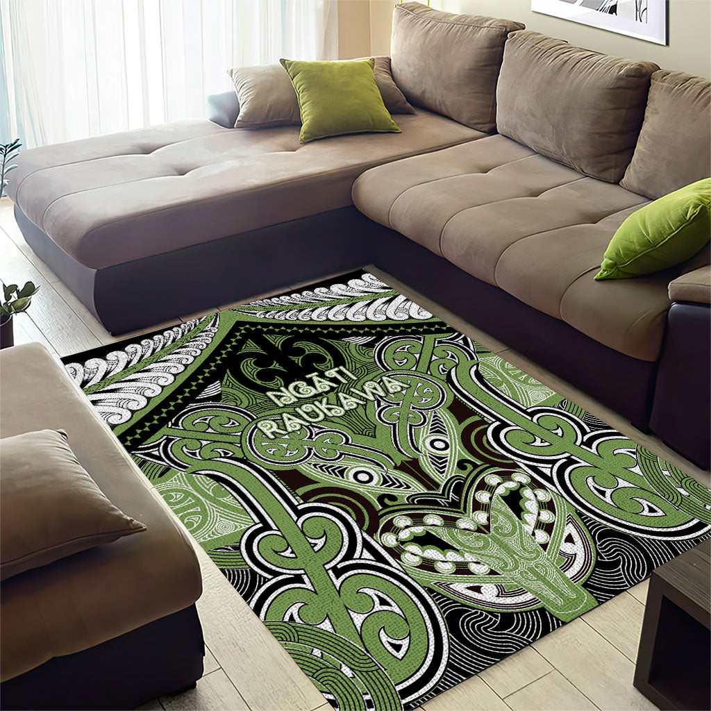 Aotearoa Iwi Ngati Raukawa Area Rug Maori Kowhaiwhai Pattern