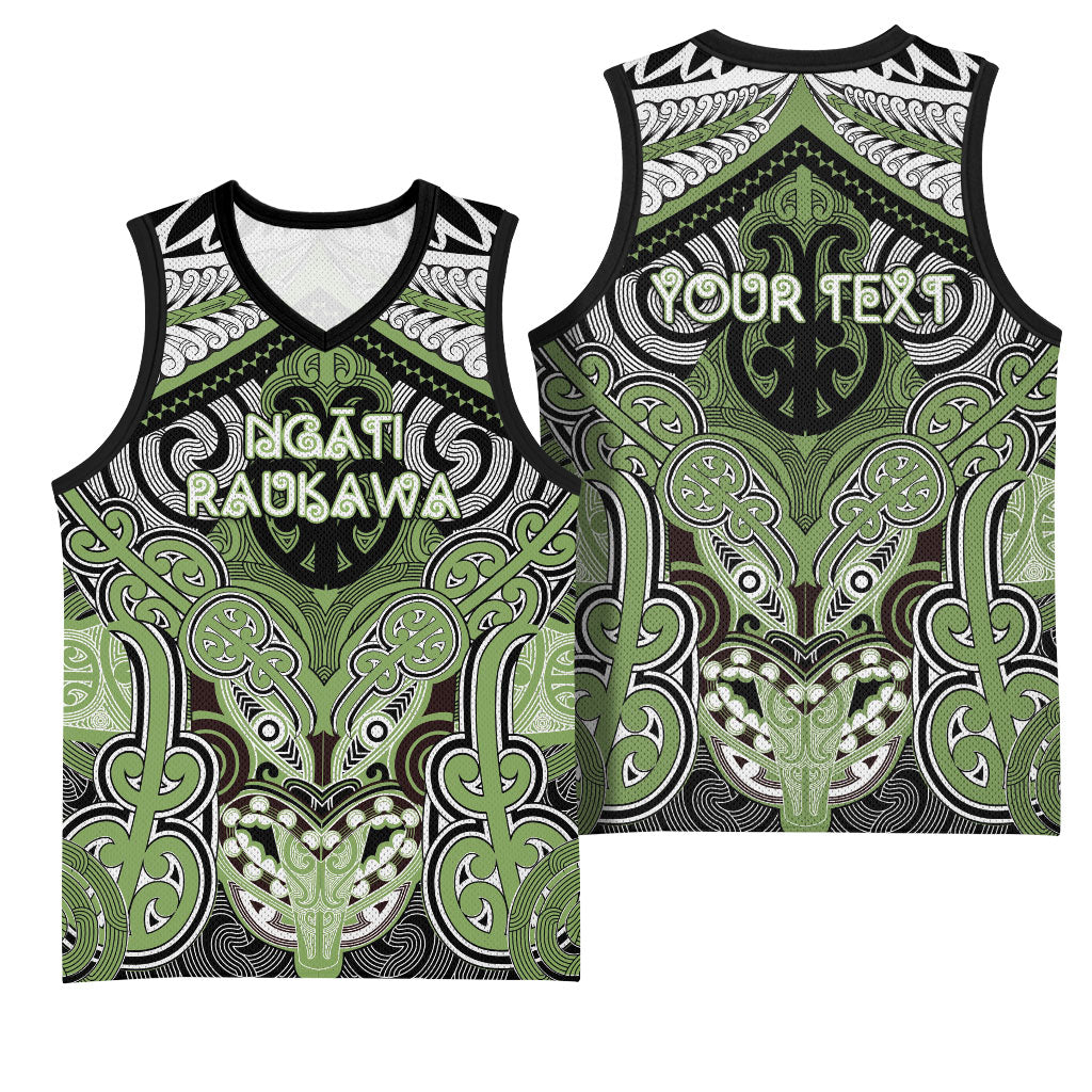Aotearoa Iwi Ngati Raukawa Personalised Basketball Jersey Maori Kowhaiwhai Pattern