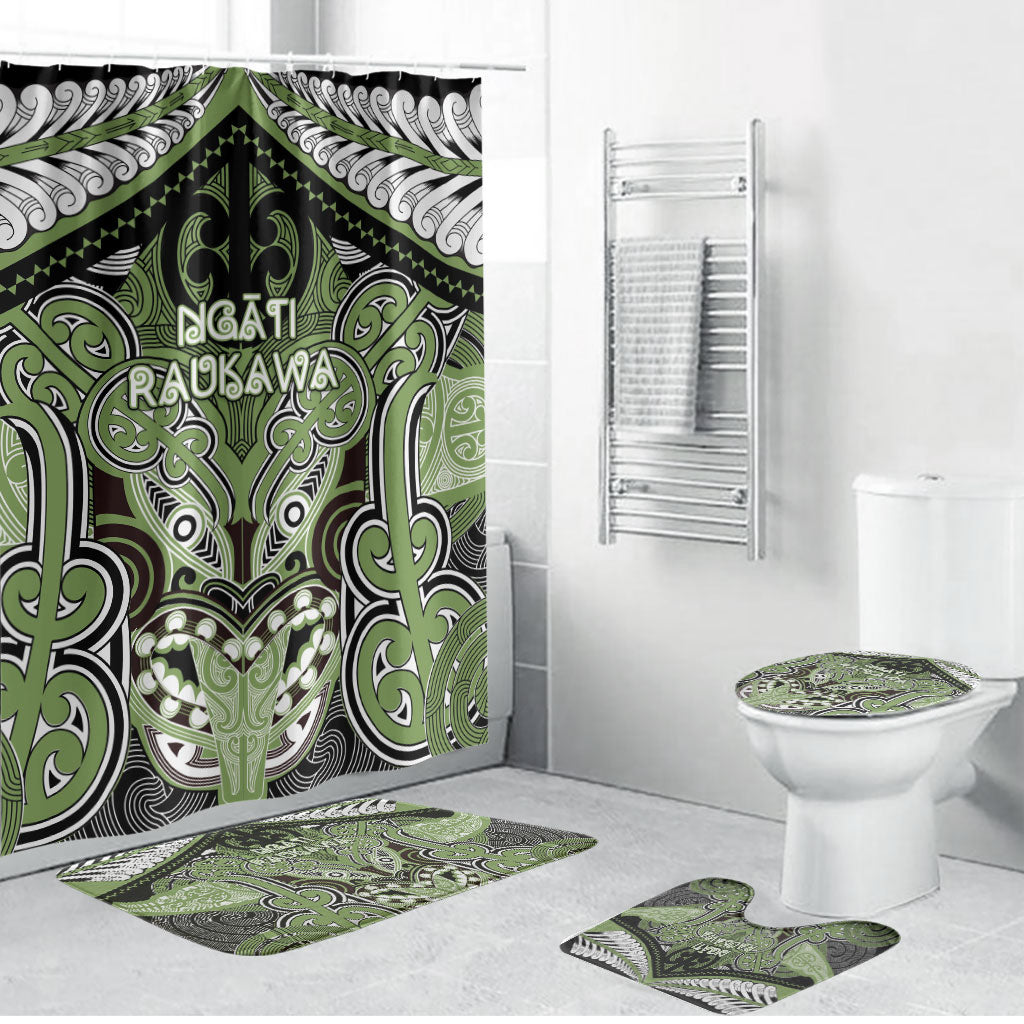 Aotearoa Iwi Ngati Raukawa Bathroom Set Maori Kowhaiwhai Pattern