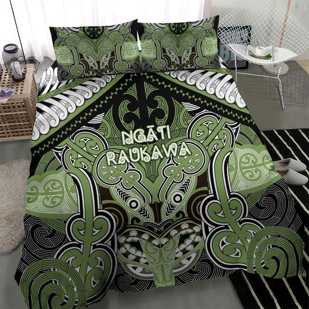 Aotearoa Iwi Ngati Raukawa Bedding Set Maori Kowhaiwhai Pattern