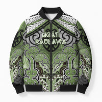 Aotearoa Iwi Ngati Raukawa Personalised Bomber Puffer Jacket Maori Kowhaiwhai Pattern