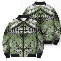 Aotearoa Iwi Ngati Raukawa Personalised Bomber Puffer Jacket Maori Kowhaiwhai Pattern