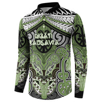 Aotearoa Iwi Ngati Raukawa Personalised Button Sweatshirt Maori Kowhaiwhai Pattern