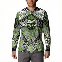 Aotearoa Iwi Ngati Raukawa Personalised Button Sweatshirt Maori Kowhaiwhai Pattern