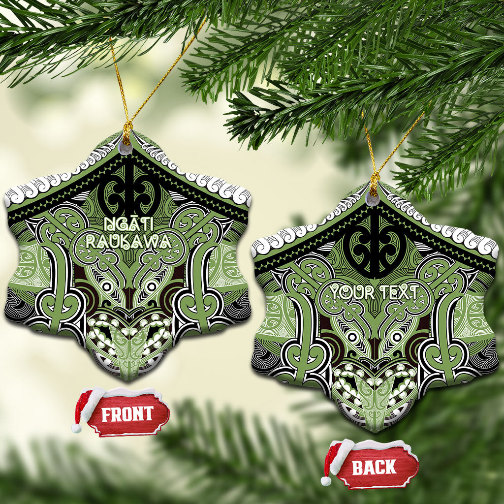 Aotearoa Iwi Ngati Raukawa Personalised Ceramic Ornament Maori Kowhaiwhai Pattern