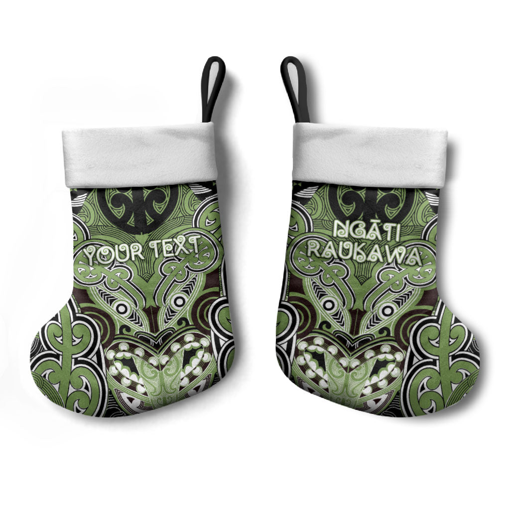 Aotearoa Iwi Ngati Raukawa Personalised Christmas Stocking Maori Kowhaiwhai Pattern