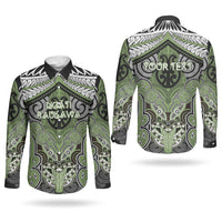 Aotearoa Iwi Ngati Raukawa Personalised Couples Matching Mermaid Dress and Long Sleeve Button Shirt Maori Kowhaiwhai Pattern