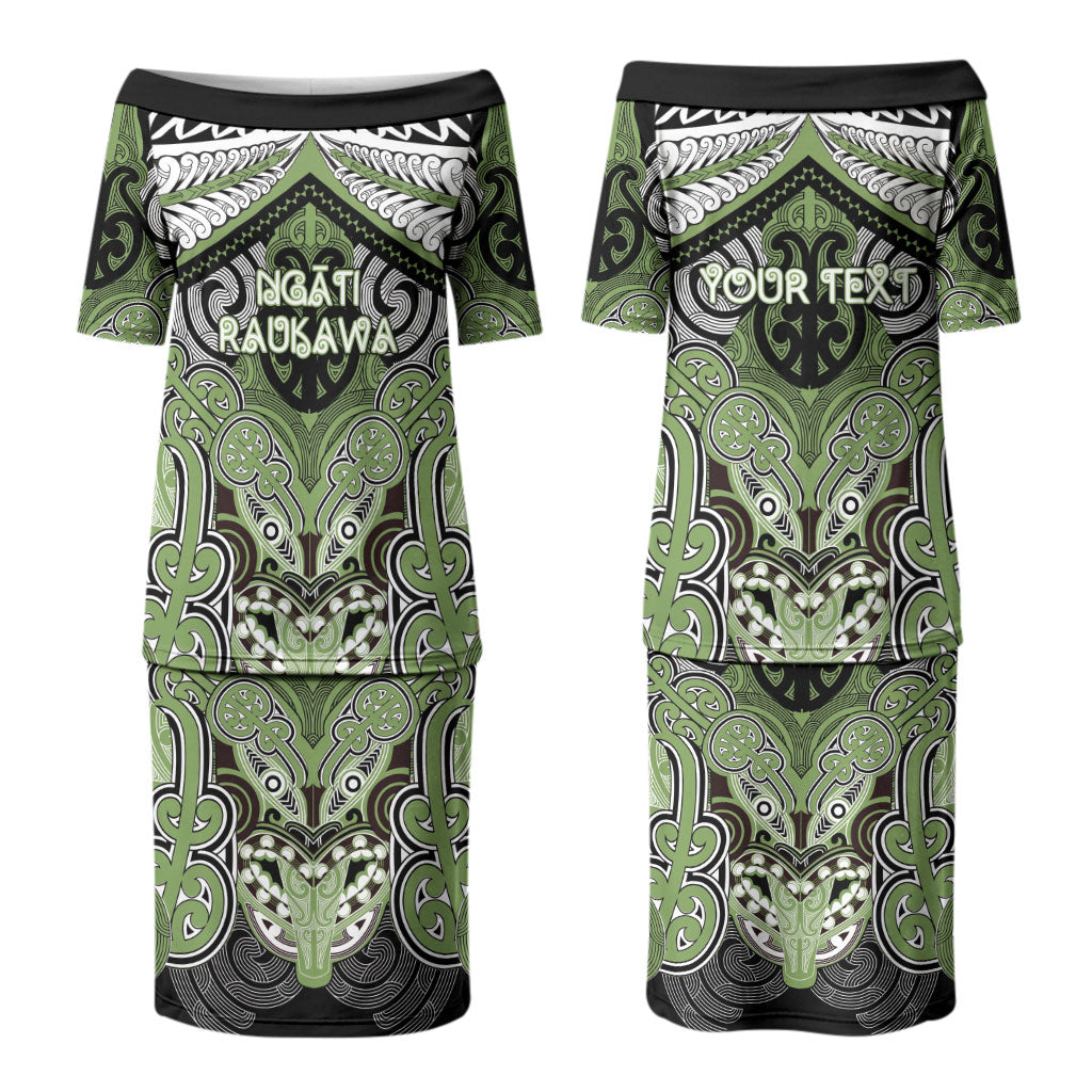 Aotearoa Iwi Ngati Raukawa Personalised Couples Matching Puletasi and Hawaiian Shirt Maori Kowhaiwhai Pattern