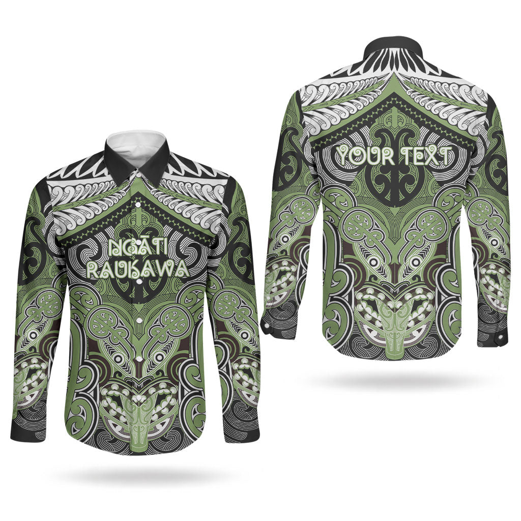 Aotearoa Iwi Ngati Raukawa Personalised Couples Matching Summer Maxi Dress and Long Sleeve Button Shirt Maori Kowhaiwhai Pattern