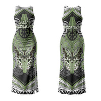 Aotearoa Iwi Ngati Raukawa Personalised Couples Matching Tank Maxi Dress and Long Sleeve Button Shirt Maori Kowhaiwhai Pattern