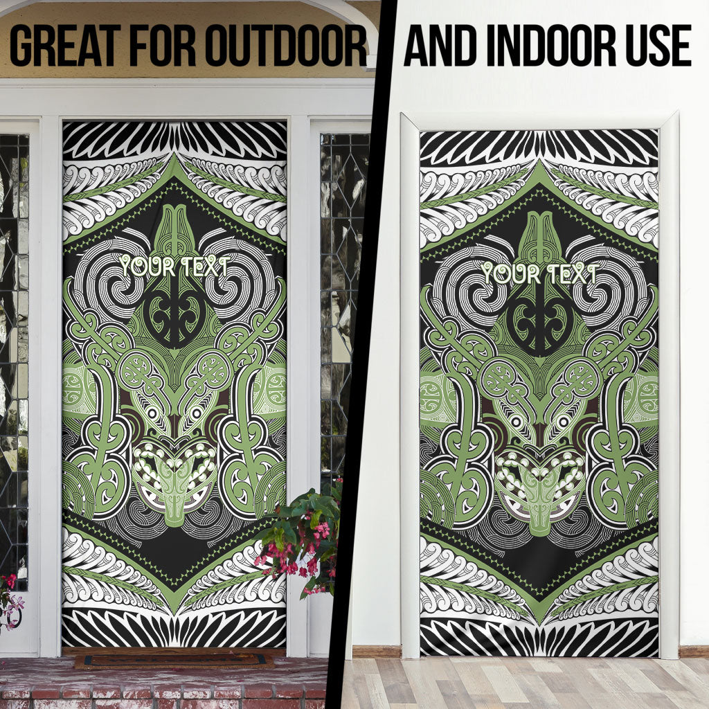 Aotearoa Iwi Ngati Raukawa Personalised Door Cover Maori Kowhaiwhai Pattern