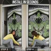 Aotearoa Iwi Ngati Raukawa Personalised Door Cover Maori Kowhaiwhai Pattern